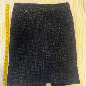 J Crew Navy tweed pencil skirt